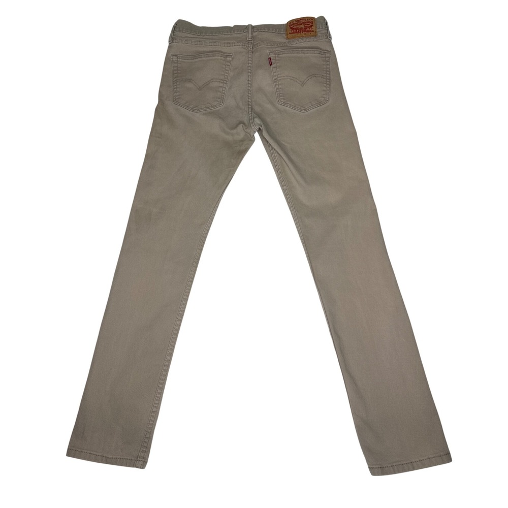 Levis 510 Skinny Pants Mens 32x32 Khaki Tan Cotton Blend Stretch Casual Trousers